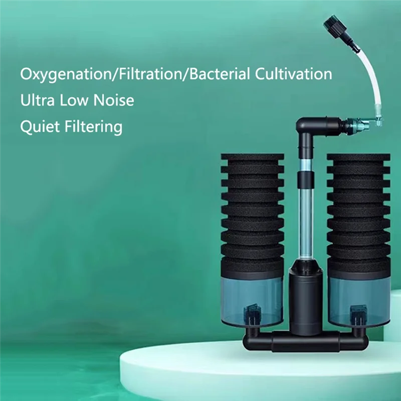 ABJN-USB Aquarium Filter With Electric Water Pump Air Pump Skimmer Biochemical Sponge For Fish Tank Bio Filter - Image 13
