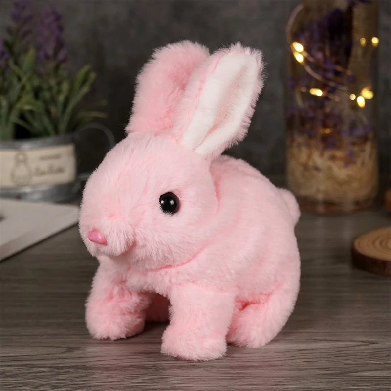 Cute Electric Rabbit Interactive Plush Toys Bunny With Carrot Walking Wiggle Ears Wag Tail Stuffed Peluche Doll Birthday Gifts - Image 20