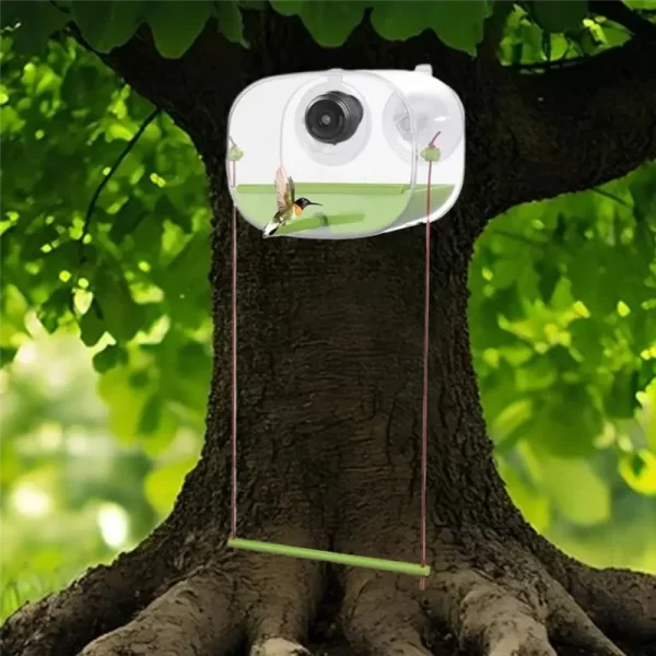 HOES-Bird Feeder And Camera With Strong Suction Cup Weatherproof Large-Capacity Food Organizer Birdwatching, Gift For Bird Lover - Image 4