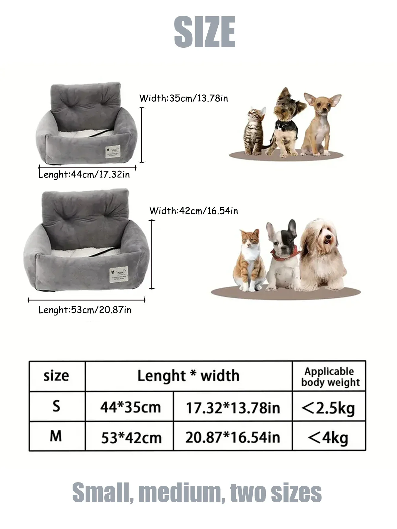 Small Dog Car Kennel Safety Seat Cat Dog Front Car Safety Seat Dog Accessories for Small Dogs Dog Bag Dog Car Seat - Image 3