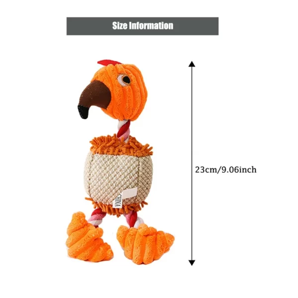 Plush Dog Toys for Small Large Pets Funny Bird Shaped Dogs Squeak Chew Ropes Toy Pets Interactive Supplies - Image 5