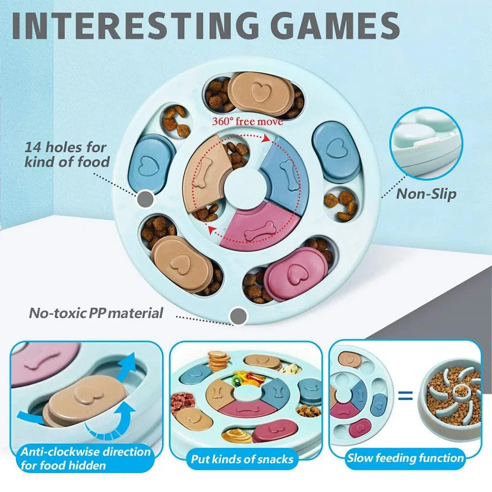 Dog Puzzle Toys Slow Feeder Interactive Increase IQ Food Dispenser Non-Slip Slowly Eating Bowl Cat Dogs Food Games - Image 3