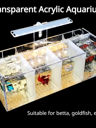 Aquarium Acrylic Fish Tank Breeding Isolation Box Goldfish Fighting Fish Viewing Tank Small Fry Breeder Isolations Box Supplies