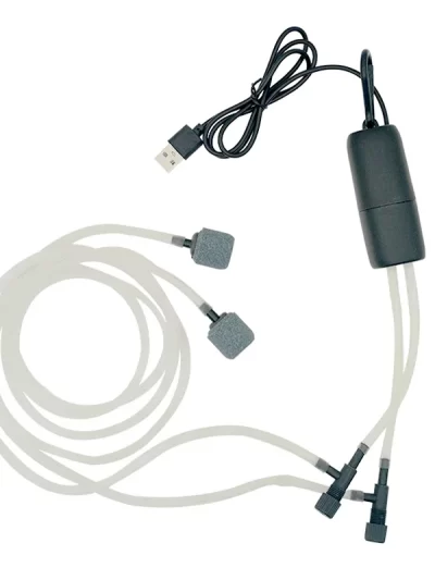 Aquarium USB Oxygen Air Pump Fish Tank Portable Dual-hole Silent Air Compressor Aerator Mini Adjustable Air Volume Accessories