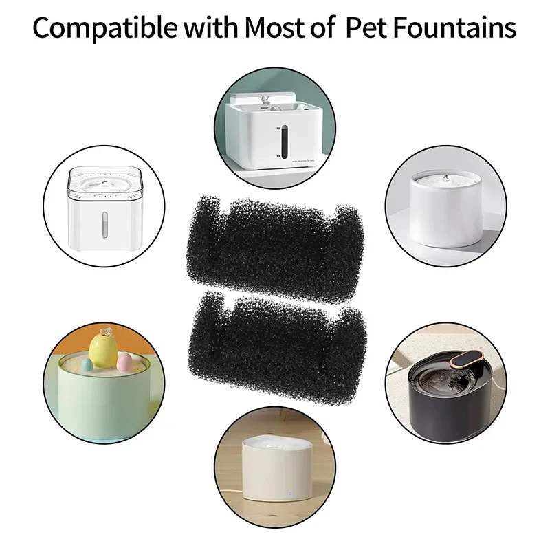 10/4/1Pcs Pet Drinking Sponge Filter Water Dispenser For Cats And Dogs Healthy Sponge Filter Pet Drinking Fountain Accessories - Image 3