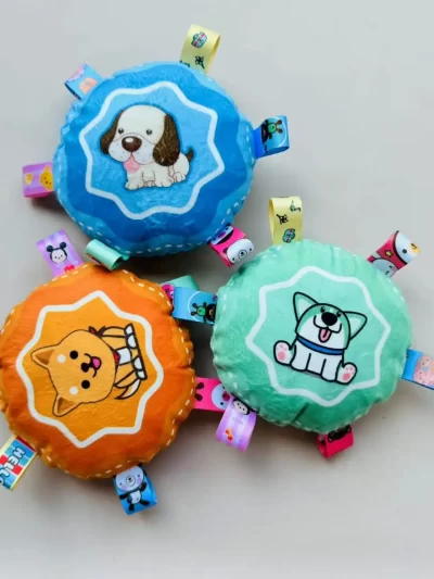New Dog Toys Vocal Kawaii Dog Toy With Durable Teeth Small Dog Plush Ringing Bell Cartoon Frisbee Pet Toy Dog Balls Jouets Chien