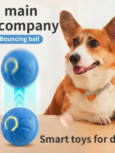 Smart Dog Toy Ball Electronic Interactive Pet Toy Moving Ball USB Automatic Moving Bouncing for Puppy Birthday Gift Cat Product
