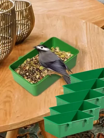 5PCS Bird Bath Box Bird Baths for Cages Suspension Type Plastic Bathtub Shower Parrot for Bath Box Pet Bird Food Tray Accessorie