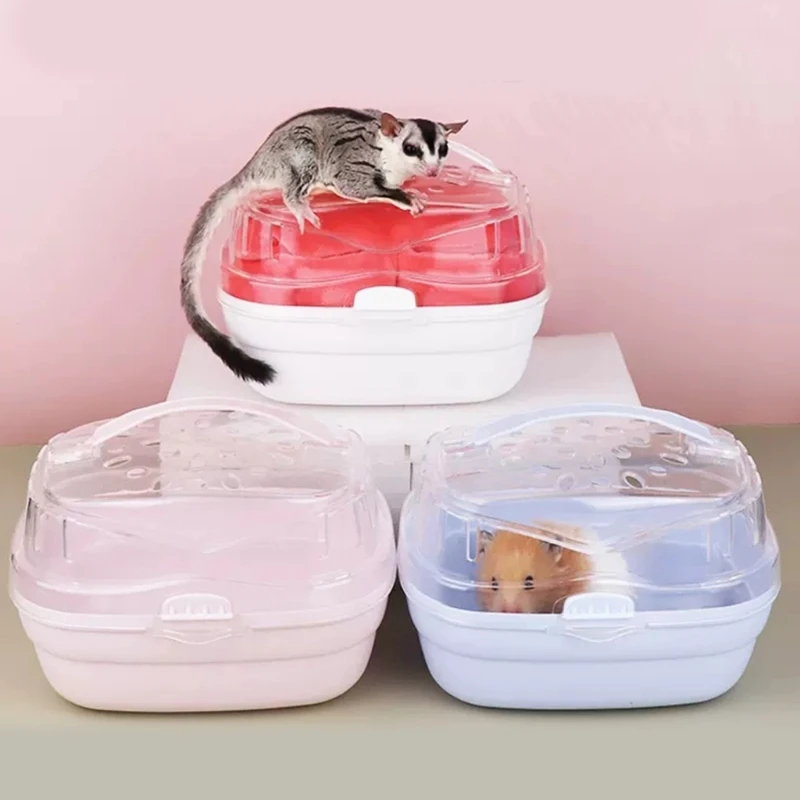 Rabbit Outgoing Cage Small Pet with Ventilable Cover Plastic Pet Carry Box Portable Travel-Case for Hamsters T21C - Image 10