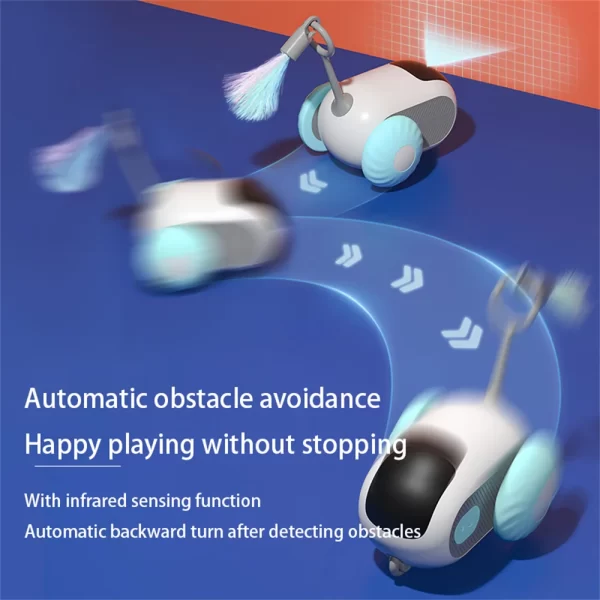 Remote Control Interactive Cat Toy Intelligent Automatic Electric Smart Sports Self-moving Balance Interactive Car Cat Toys - Image 3