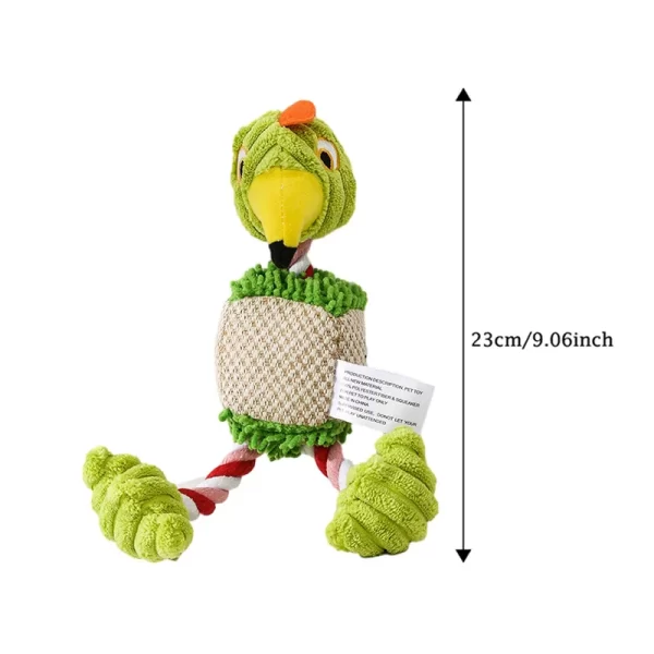 Plush Dog Toys for Small Large Pets Funny Bird Shaped Dogs Squeak Chew Ropes Toy Pets Interactive Supplies - Image 8