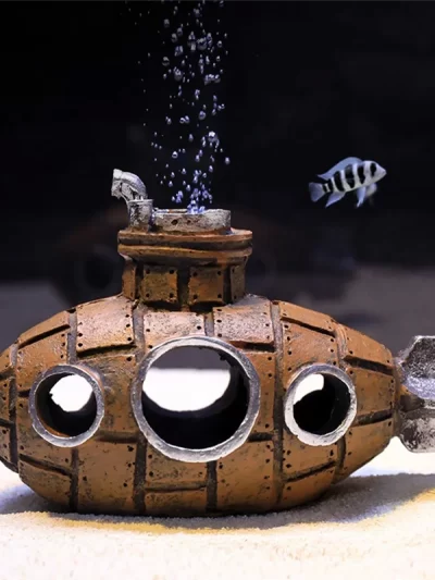 A19F-Aquarium Decorative Fish Tank Decorative Housing Ornaments Submarine Fish Tank Landscaping Breeding House Spawning A