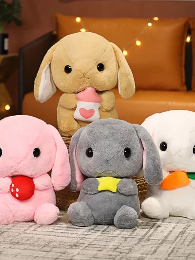 20-65CM Kawaii Cartoon Anime Long Eared Rabbit Baby Plush Toy Lovely Rabbit Mr. Doll Cute Rabbit Doll Children's Festival Gifts