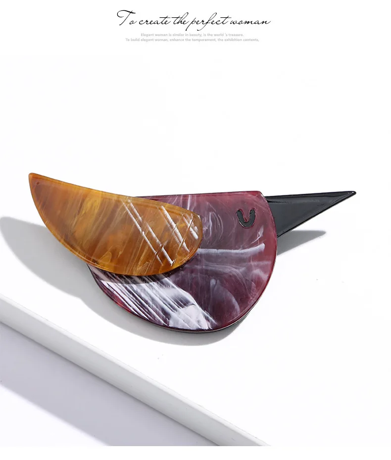 SKEDS Fashion Women Men Acrylic Bird Brooch Pin Creative Simple Trendy Badges For Unisex Bag Clothing Accessories Brooches Gift - Image 20