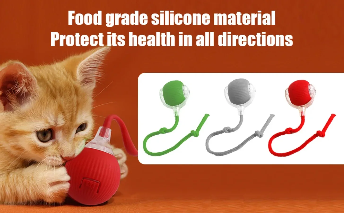 Auto Electric Rolling Ball Interactive Toys for Cats/Kitty Pets, Smart Automatic Teaser, USB Rechargeable - Image 13