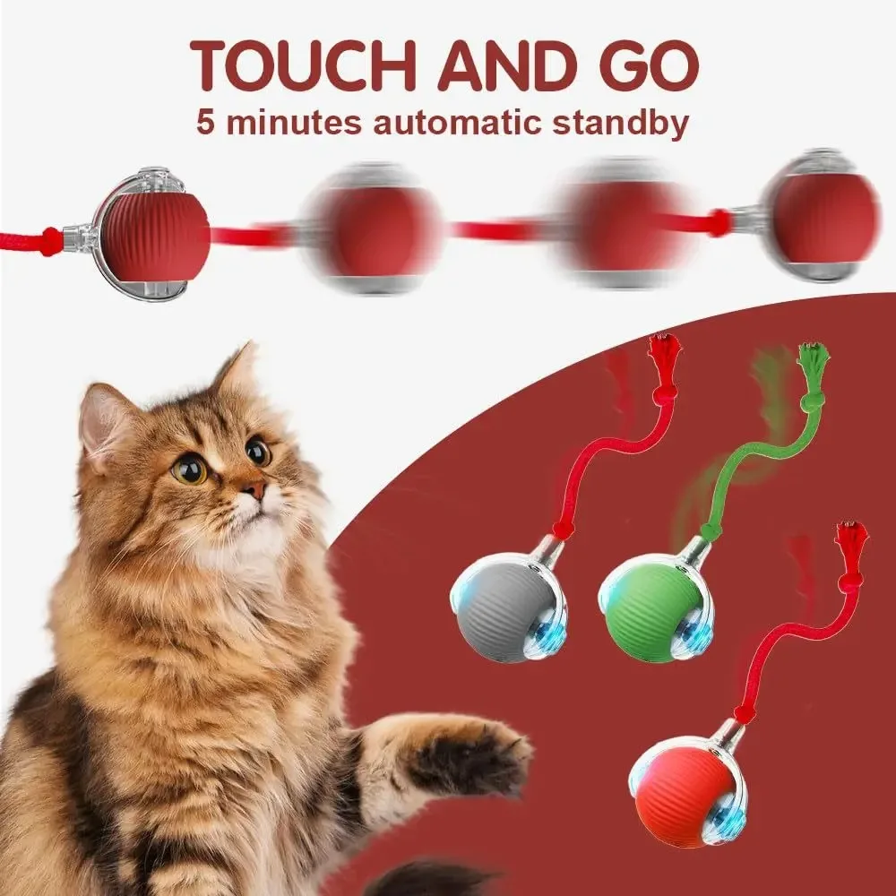 Smart Ball Cat toys Rechargeable Pet Interactive Automatic Rolling Ball Cats Intelligence Electric Training Toy Imitate Mouse - Image 4