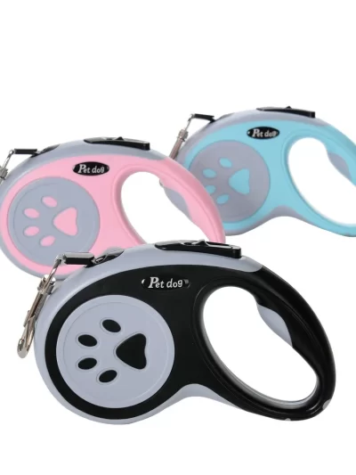 Automatic Retractable Pet Leash, Bone Paw Print Telescopic Dog Leash, Dog Leash, Dog Leash