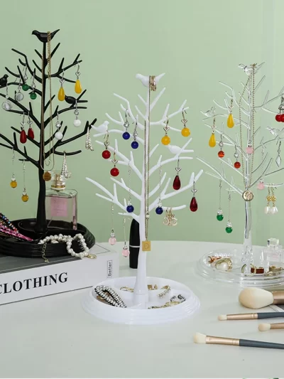 Bird Tree Jewelry Necklace Rack Earring Holder Jewelry Display Tray Bracelet Organizer Stand Jewelry Holder Accessories Storage