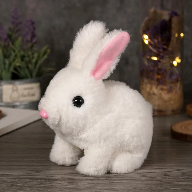 Cute Electric Rabbit Interactive Plush Toys Bunny With Carrot Walking Wiggle Ears Wag Tail Stuffed Peluche Doll Birthday Gifts - Image 18
