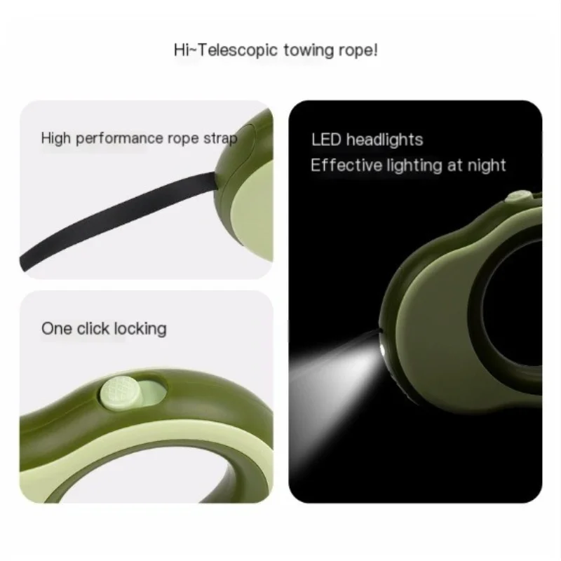 Pet Leash With One Click Locking And Automatic Retractable Traction Rope For Walking Dogs, Portable For Walking Dogs - Image 2