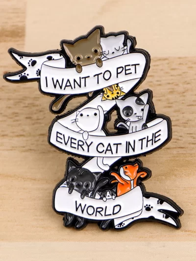 Cute Pet Cat Enamel Pin Cartoon Animal Badges on Backpack Women's Brooches Hat Lapel Pins Cosplay Accessories Toys Gifts