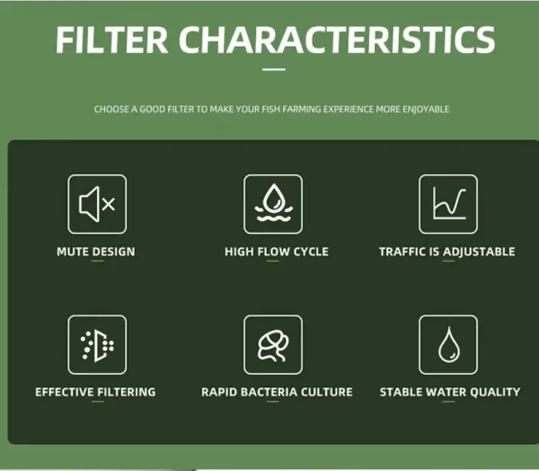 Thin External Filter Fish Tank Aquarium Waterfall Filter Pump Hanging Fish Tank Suitable For 30-80cm Oil Film Wall-mounted Pump - Image 11