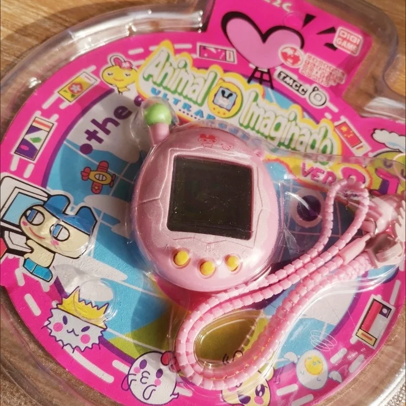 Tamagotchi Anime Electronic Pet Game Machine Kawaii Mimitchi with Necklace Game Machine Keychain Backpack Pendant Mametchi Gift