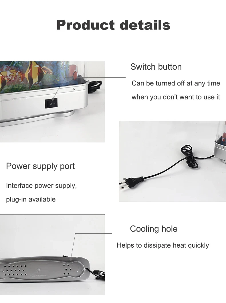 Fish Tank Lamp Night Light Virtual Artificial Tropical Fish Ocean Lights Moving Ornamental Children Halloween Christmas Gift Toy - Image 14