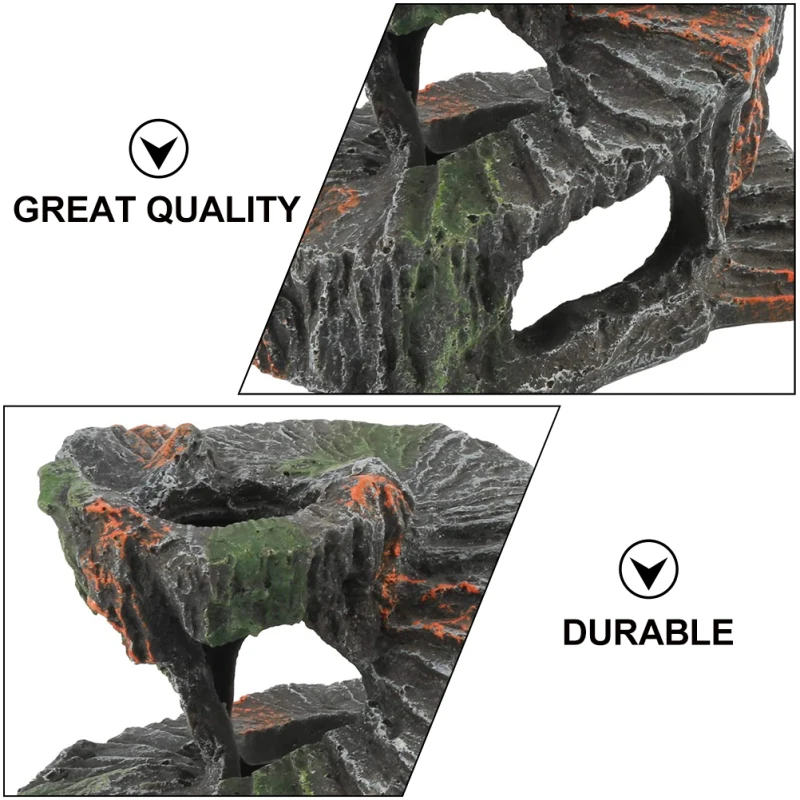 Turtle Terrace Tortoise Basking Platform Tortoise Climbing Platform Fish Hiding Cave Aquarium Supplies Reptile - Image 11