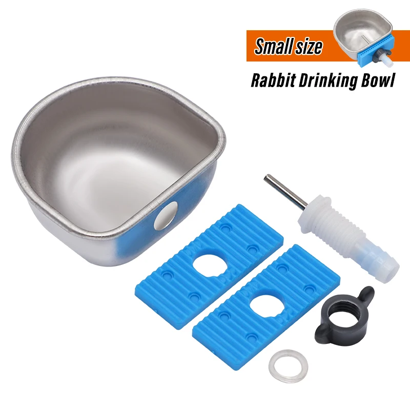 Stainless Steel Rabbit Water Bowl Farm Rabbit Automatic Drinker Rabbit cage fix cup Raising Fox Mink Drinking Bowl 1 Pcs - Image 8
