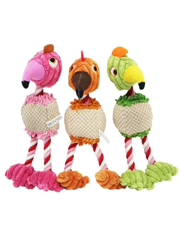 Plush Dog Toys for Small Large Pets Funny Bird Shaped Dogs Squeak Chew Ropes Toy Pets Interactive Supplies - Image 10