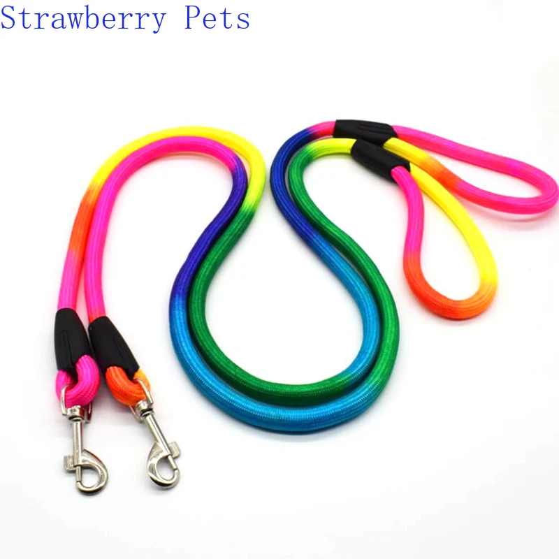 Durable Nylon Rainbow 1.2M Pet Dog Leash Walking Training Leash Cats Dogs Harness Collar Leashes Strap Belt Rope - Image 3