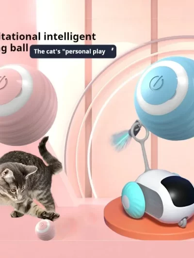 Cat Interactive Ball Smart Pet Cat Toys Indoor Automatic Rolling Magic Ball Electronic Interactive Cat Toy  Game Accessories