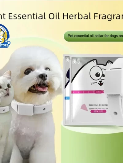 Pet essential oil collar, washable, cat collar with adjustable buckle, dog collar, pet accessory, sturdy and durable, cat collar