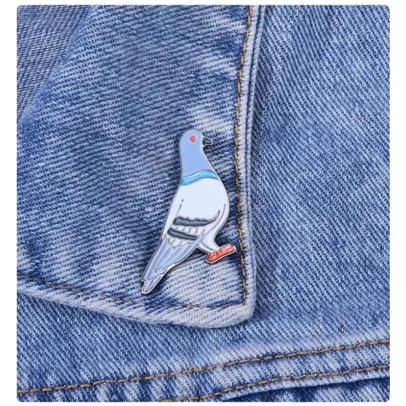 Creative Animal Cute Bird Metal Badge Alloy Cross Border Peace Pigeon Brooch Chest Flower Clothing Accessories for Friends Gifts - Image 3
