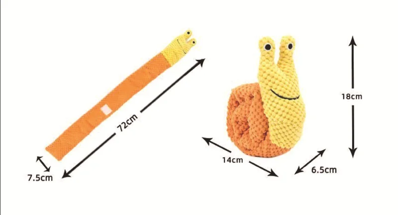Snail Pet Plush Toy Dog Puzzle Feeder Toys Interactive Sniffing Dogs Toy For Grinding Teeth Food Olfactory Training Pet Supplies - Image 11