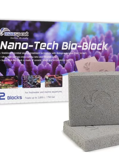Aquarium Nano-Tech Bio Block -2 Blocks High Surface Area for Bacterial & Algae Growth in Freshwater and Marine Tank