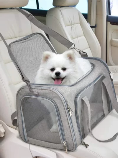 Foldable Cat Backpack Portable Pet Carrier for Small Cats Expandable Travel Pet Bag Handheld Car Outing Breathable Pet Backpack