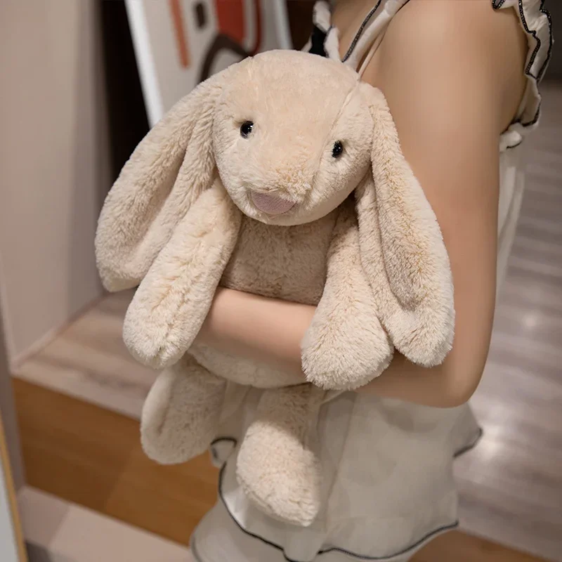 30cm Bunny Rabbit Plush Toy Soft Stuffed Long Ear Bunny Doll Funny Baby's Sleeping Companion Delicate Home Decoration Kids Gifts