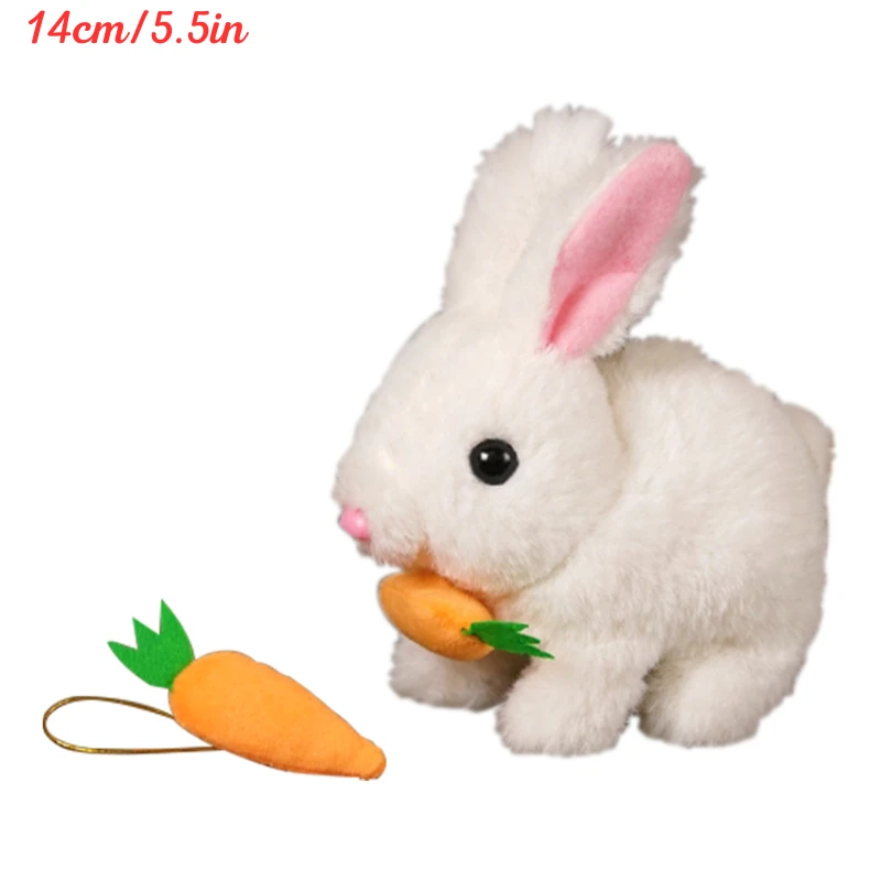 Cute Electric Rabbit Interactive Plush Toys Bunny With Carrot Walking Wiggle Ears Wag Tail Stuffed Peluche Doll Birthday Gifts - Image 14