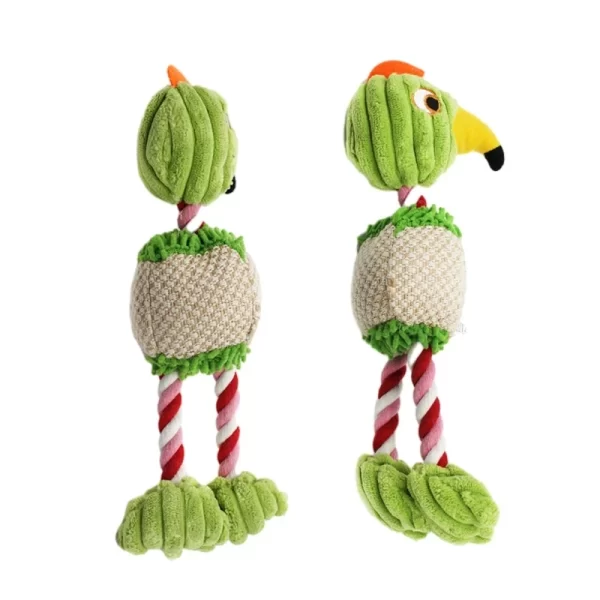 Plush Dog Toys for Small Large Pets Funny Bird Shaped Dogs Squeak Chew Ropes Toy Pets Interactive Supplies - Image 4