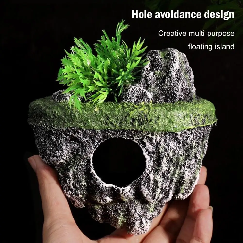 Fish Tank Artificial Stone Decoration Miniature Aquarium Float Moss Rock Landscaping Betta Cave Hideout Shelter Fish Tank Decor - Image 11
