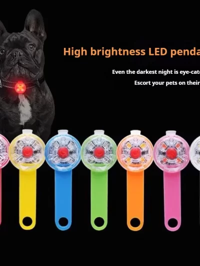 LED Pet Dog Cat Collar Pendant Night Safety Cat Luminous Light Waterproof Flashing Harness USB Charging For Dog Accessories