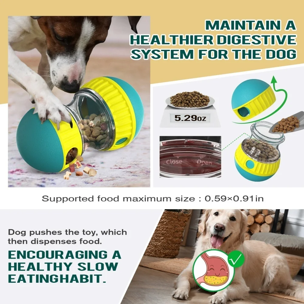 Interactive Dog Toy for Small Large Dogs Cats Treat Dispenser Leaking Food Slow Feeder Pets Ball Toys Training Labrador Supplies - Image 12