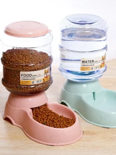 Dog Automatic Feeders Plastic Water Bottle Cat Bowl Feeding and Drinking Dog Water Dispenser Pet Feeding Bowl Pet Supplies