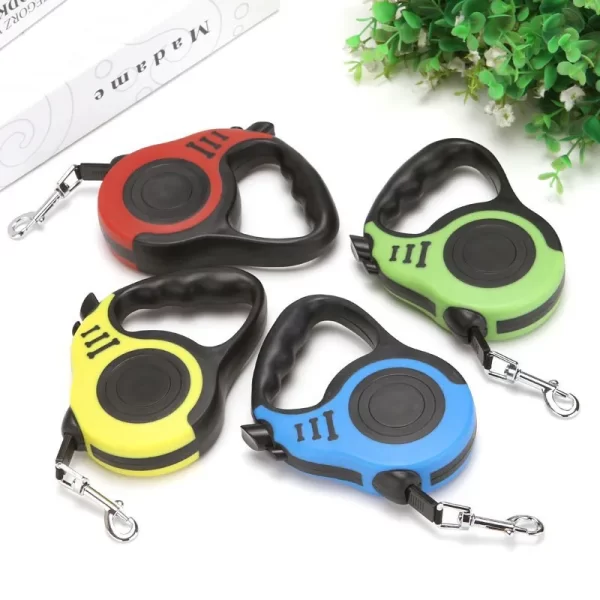 3m 5m Dog Leash for Small Dogs Cat Automatic Retractable Durable Nylon Lead Puppy Outdoor Travel Walking Hiking Traction Rope - Image 2