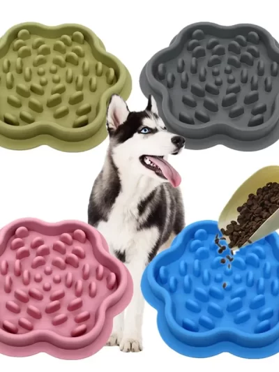 Pet silicone lick pad, non ald doily, cat and dog bowl, Slow Food, CW2219