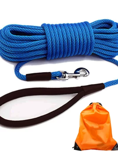 Pet Dog Leashes 15/30/50 FT Long Nylon Tracking Rope Outdoor Walk Training Dogs Lead Leash For Medium Large Pet Dogs Collars