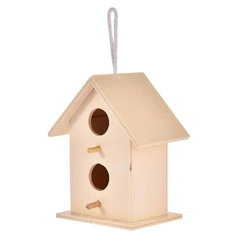 367A Wooden Bird Houses Bluebirds Home Small Bird House for Outside Garden Unfinished Bird Houses to Paint for Bird Watching - Image 12