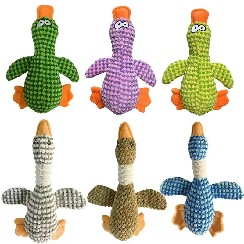 Cute Plush Dog Toys Pet Duck Squeak Toy for Puppy Sound Wild Goose Chew Toy for Small Middle Large Dogs Teeth Cleaning - Image 2